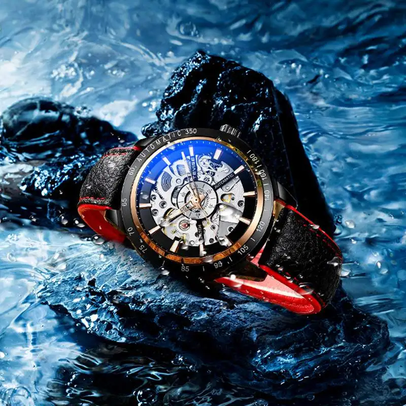 
Custom OEM Luxury Brand Mens Mechanical Watches Automatic Relogio Masculino 