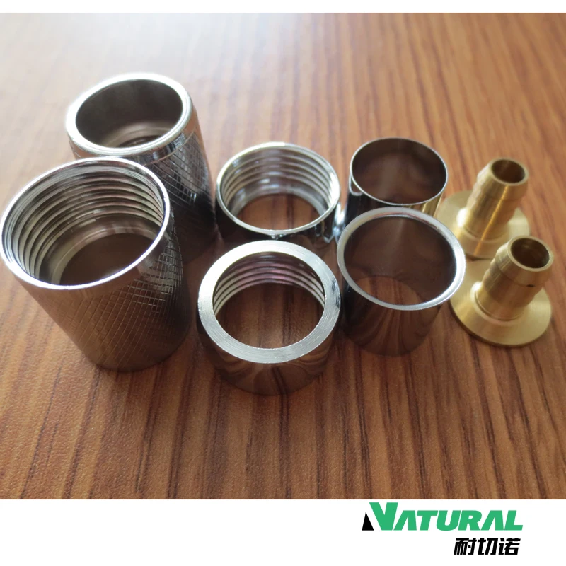 brass/zinc/abs/plastic flexible shower hose fittings nut and spare parts