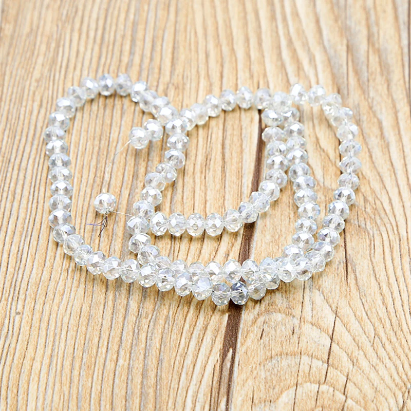 4x6mm Glass Beads Faceted Rondelle Beads for DIY Jewelry Making