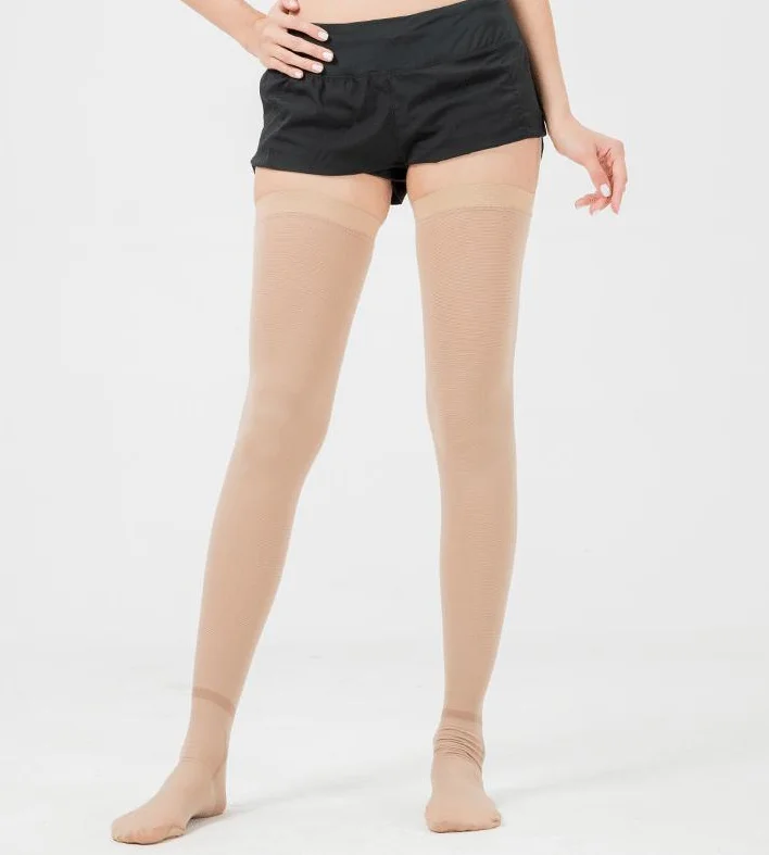 Women 15-20 mmHg Thigh High Open Toe Anti-embolism Compression Stockings