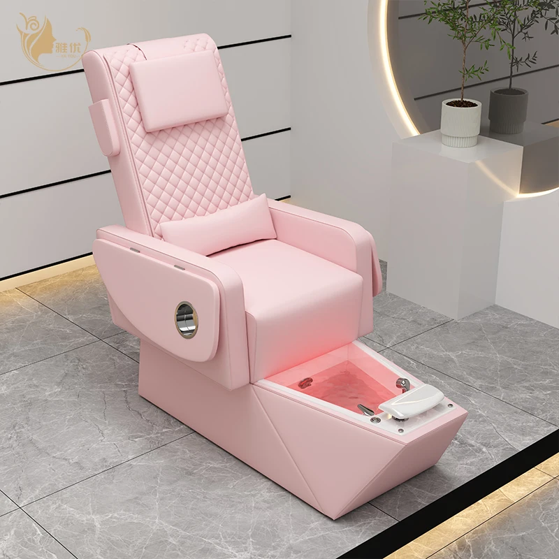 Customizable Colorful Light Spa Pedicure Chair with High Comfort for Nail Salon