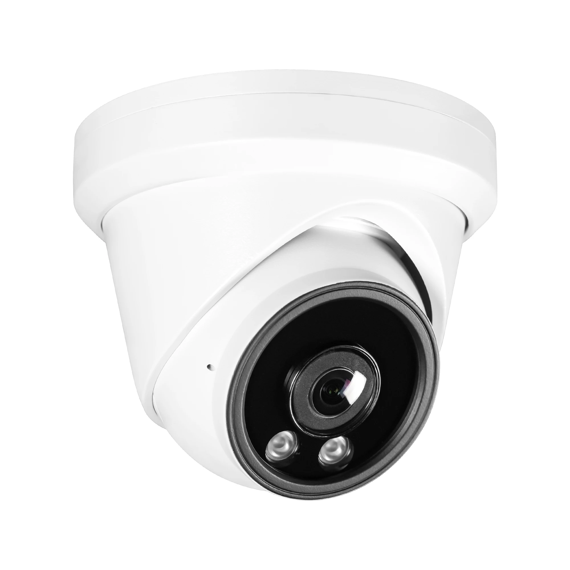 6MP 2.1mm Fixed lens Super Wide angle OEM Built in MIC Human body and Vehicle detection HIK compatible IP POE Turret Dome camera