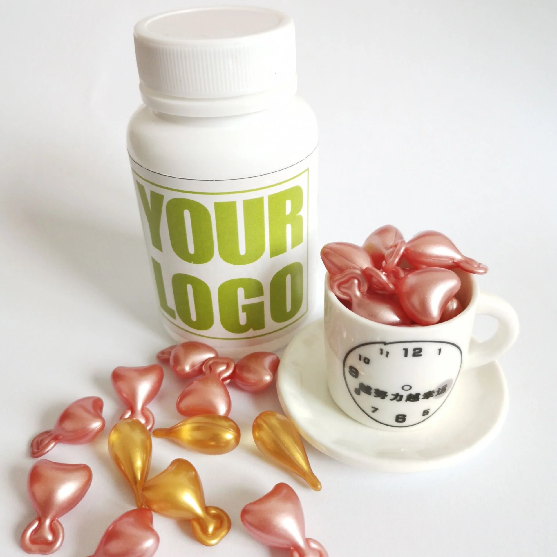 OEM Private Label Skin Care  Facial Serum with Vitamin C Organic Face and Neck Serum Capsules