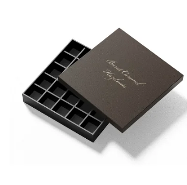 Factory direct sale chocolate chip cookie nut cardboard lid and base packaging gift box with insert divider