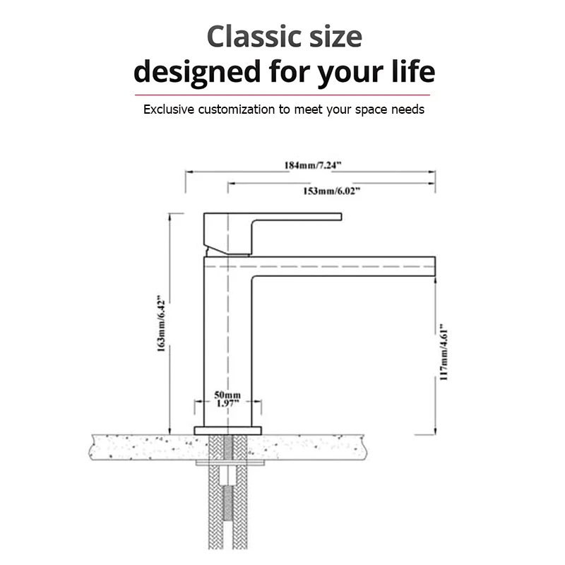 Deck mounted hot and cold water mixer luxurious wash hand basin faucet