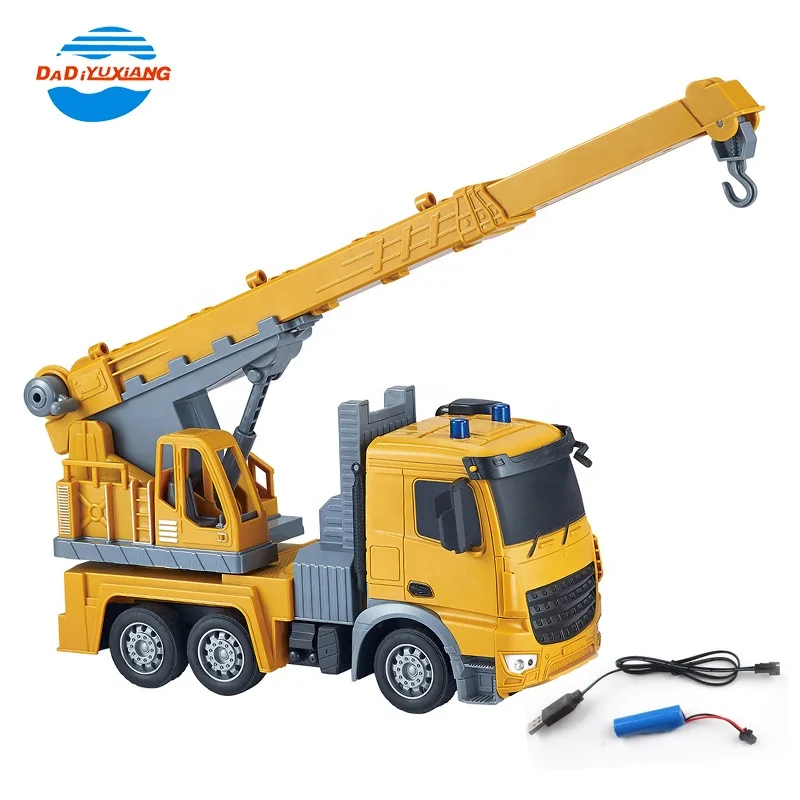 2.4g 6 Channel 1:24 RC Construction Toys Remote Control Crane Toy Truck Crane