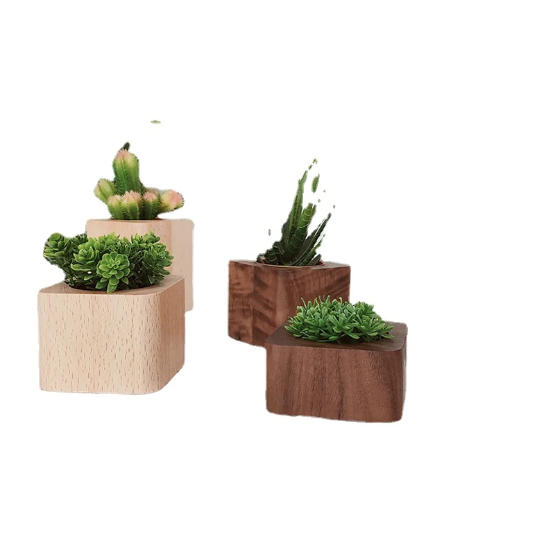 custom wooden pot for home and garden pine flower pot