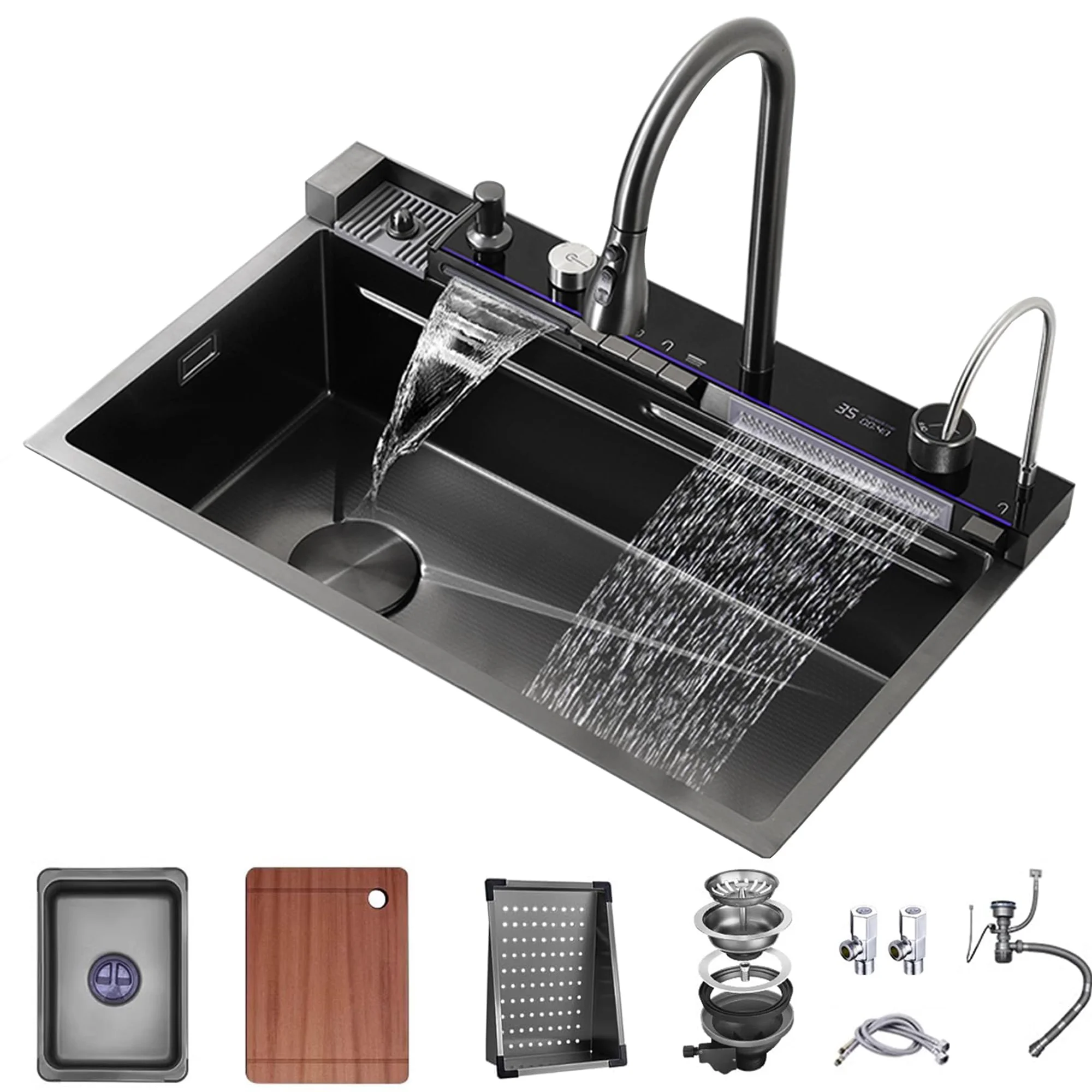Single Kitchen Sink 304 Stainless Steel Silver Carton Box Square 3Mm Modern Kitchen Faucet Kitchen Sink fregadero de la cocina