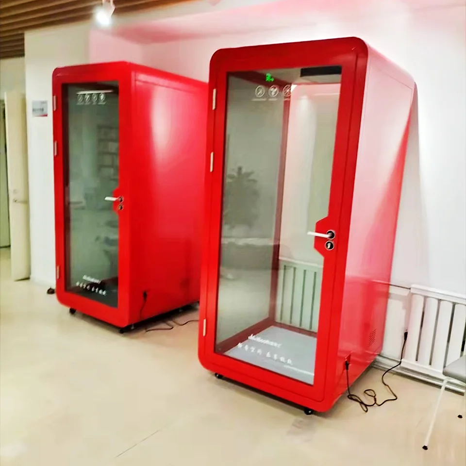 XS-05 Phone Booth Low Noise 30db Telephone Pod Acoustic Movable Silence Booth Commercial Office Private Meeting Soundproof Room