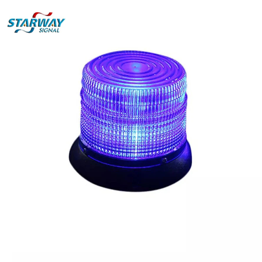 Starway 12V round  led emergency warning strobe beacon light  Vehicle Emergency Car Strobe Solar Warning Led Beacon Light