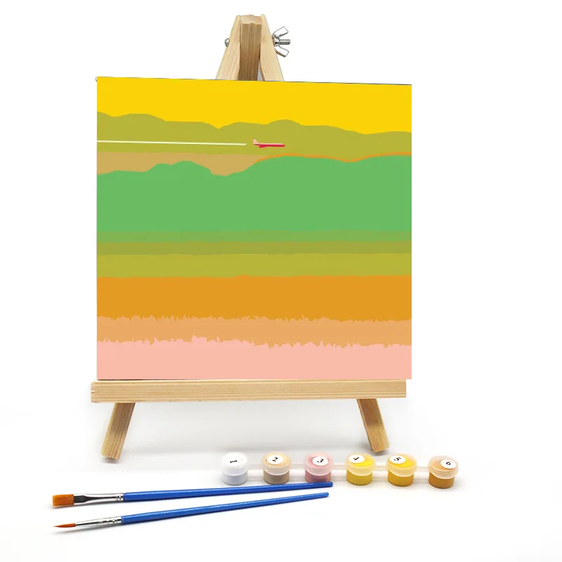 Beautiful Kids Diy Painting Set Night Bright Star Moon Wall Decor Oil Painting By Numbers 20x20 Wirh Frame