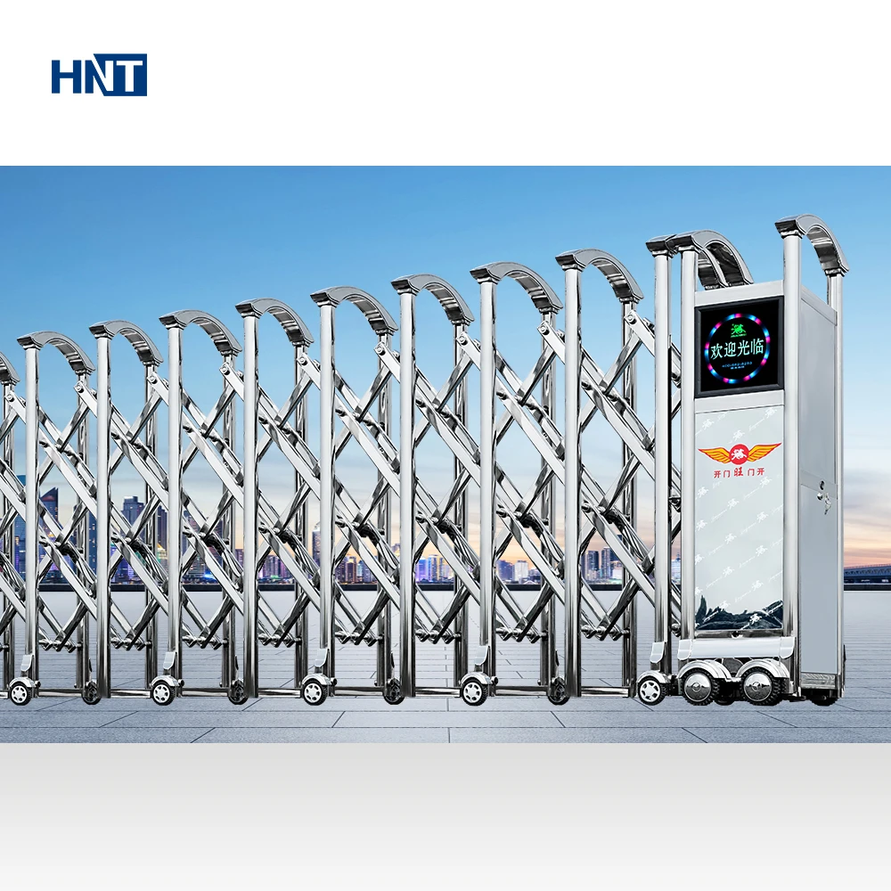 HNT моторизованное ограждение для подъездной дорожки безопасности скользящий барьер главные ворота без трека складной вход автоматические уличные выдвижные