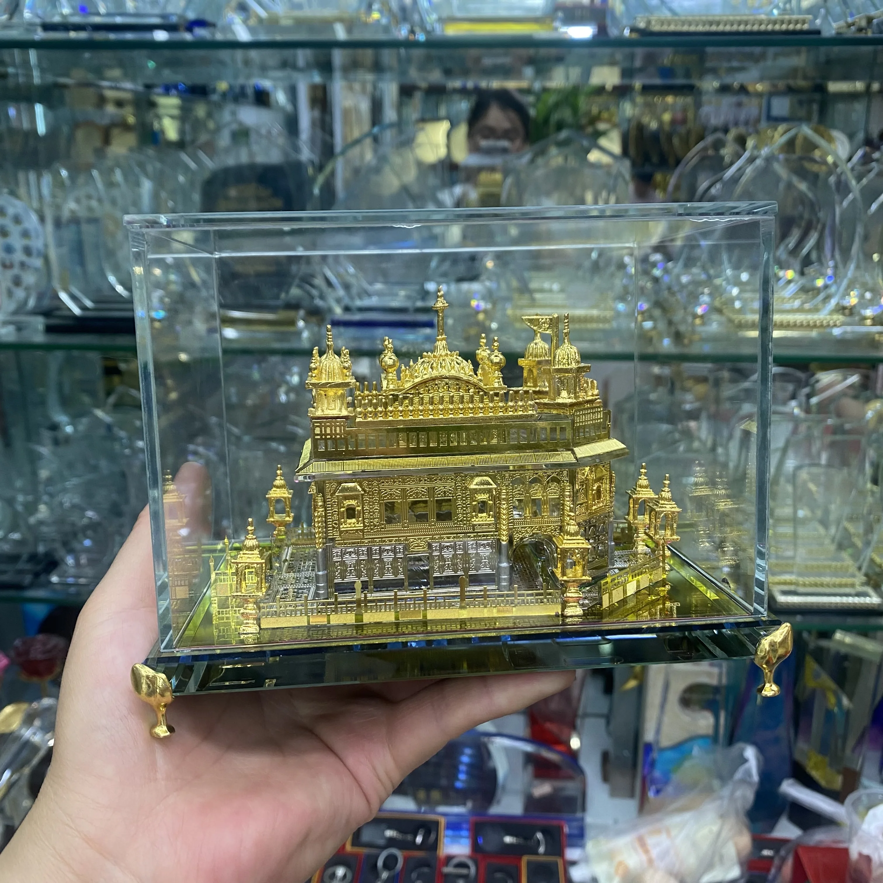 India Golden Temple sikh sikhism model temple Religious gifts Crystal decoration Crystal Model for Business