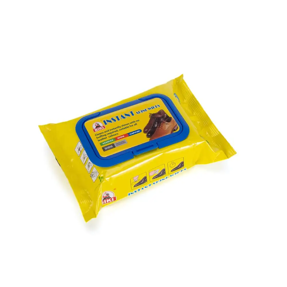 High Quality Factory Supply Wholesale Cheap Price Shoe Shine Wipes Tissu For Leather Instant Quick Shiny BIKI