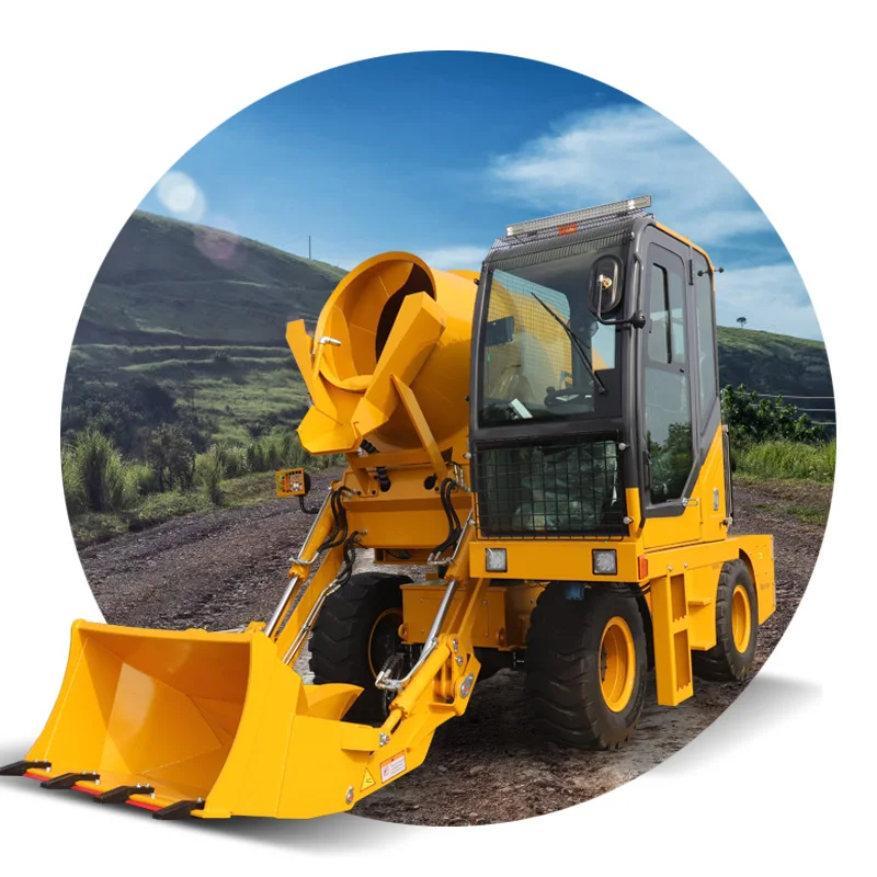 Hot Selling multifunctional self dumping concrete mixer construction road machinery small mobile cement concrete mixing pump