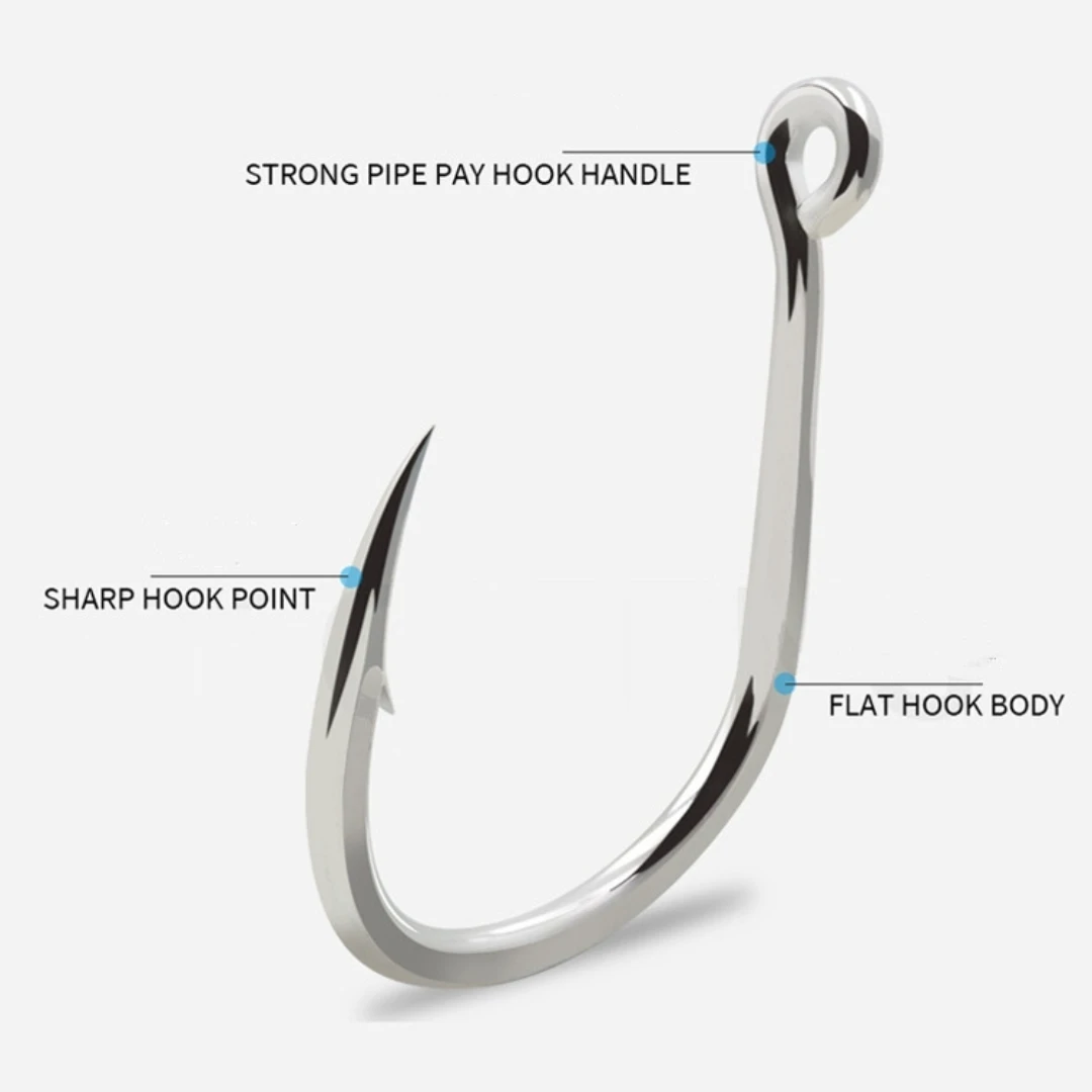 1000pcs/bag Bkk 8062-5x Nt Coming Sea Fishhooks High Quality Carbon Steel Hook Big Game Fishing Hooks
