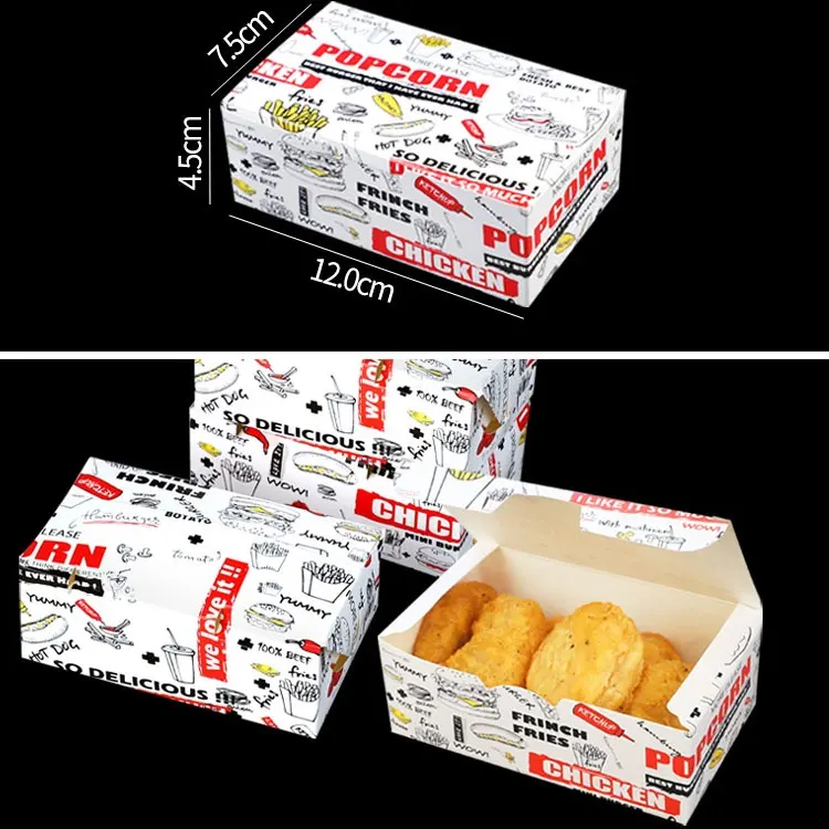 Manufacturer Wholesale Disposable Paper Fried Chicken Box French Fries Bag Fried Chicken Bucket Egg Tart Box