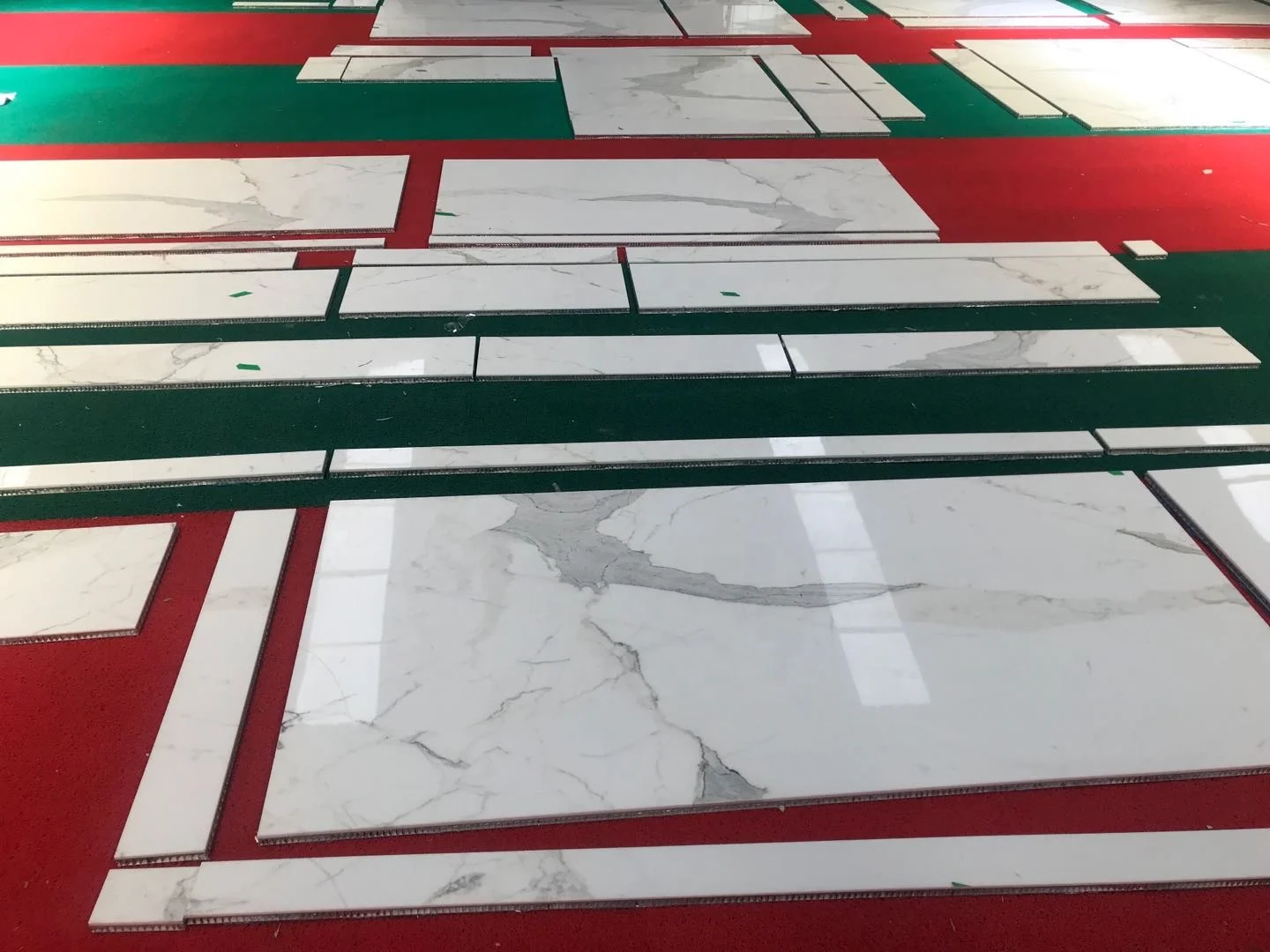 Calacatta Gold Wall Stone Aluminum Honeycomb Natural Stone Marble Cladding Panels for TV Wall