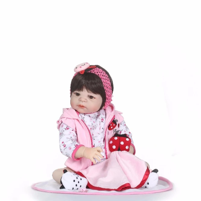 NPK 22inch Brands 56cm full Silicone Reborn Dolls Lifestyle Bjd Princess Doll Reborn Toys For Girls Bebes Reborn