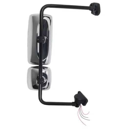 Chrome Door Mirror Assembly with Arm Fit for Freightliner M2 2004-2016 Truck with Chrome Housing