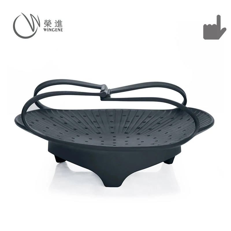 Silicone Steamer Basket/Factory Food Grade Silicone Kitchen Steamer Vegetable Steamer