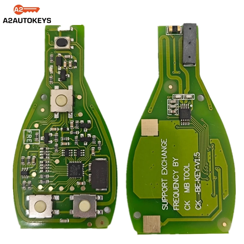 A2AUTOKEYS For Mercedes Benz Year 2000+ Supports Original NEC and BGA 3 Buttons 315/433 MHZ Smart Remote Car Key