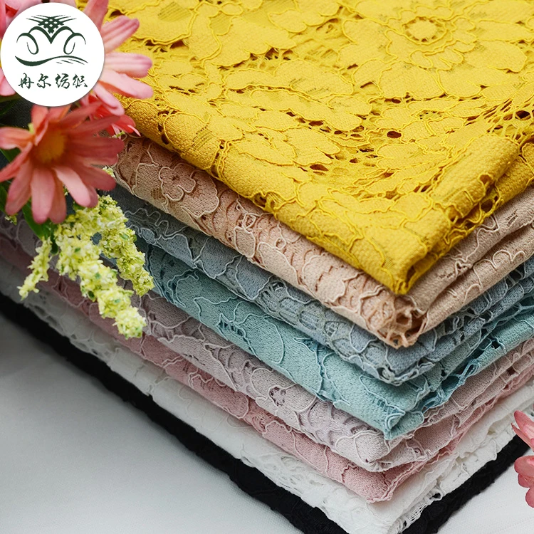 Hot sale wholesale price guipure cord lace fabric guipure lace fabric 2024 cord lace