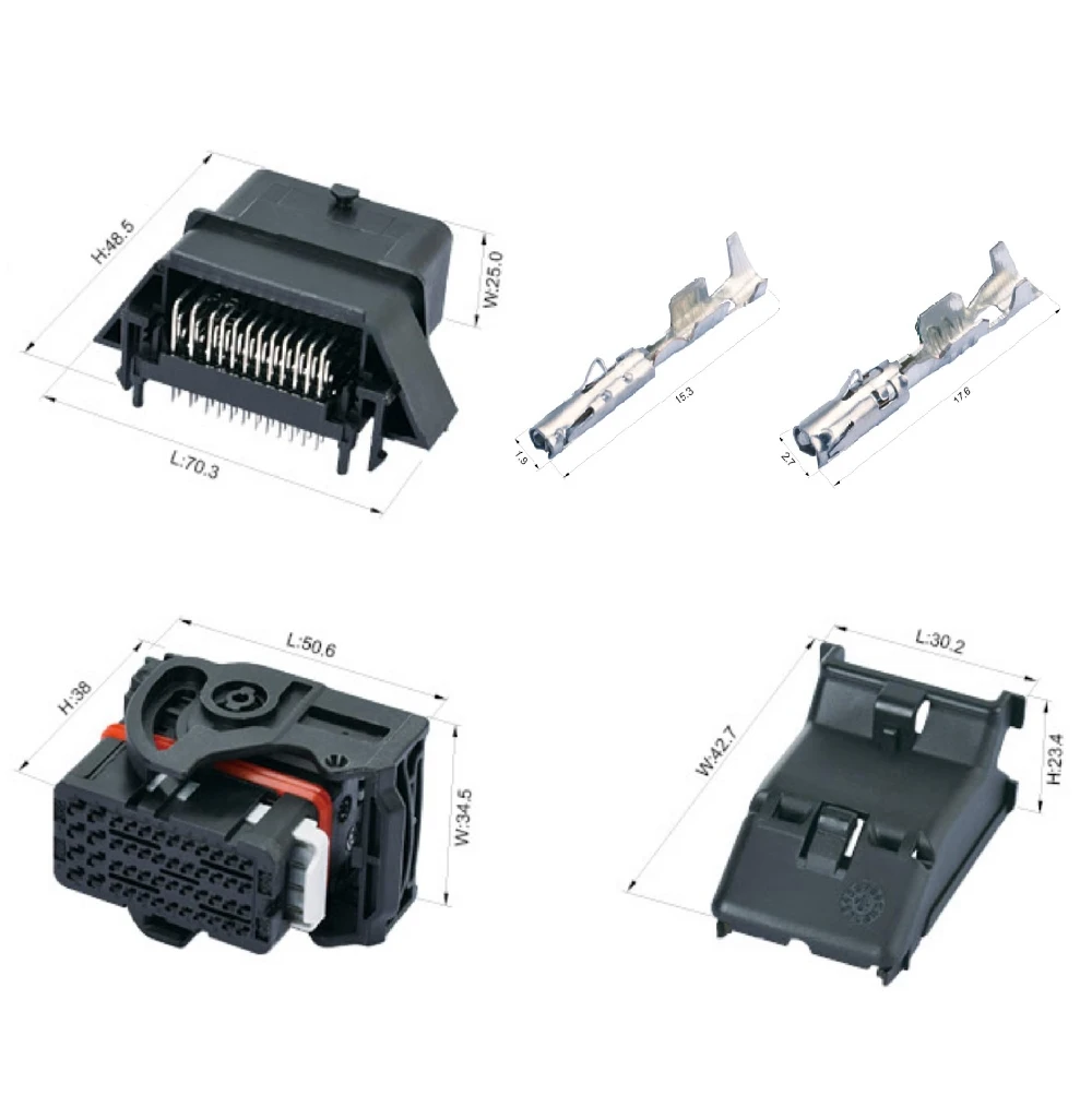 48 pin ECU male  waterproof  automotive connector 500762-0481