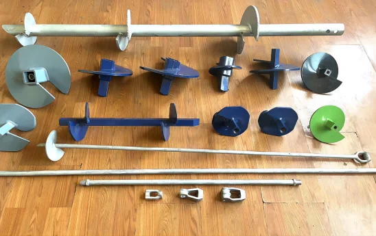 Carbon Steel Single Solid Square Hub Helix Power Driven Helical Ground Anchor