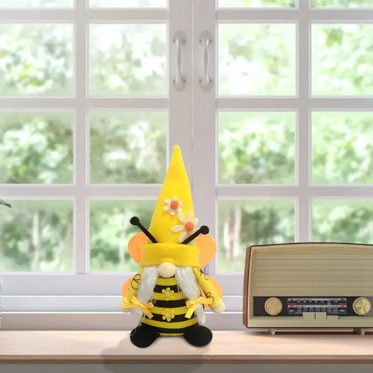 
Bee Home Decoration Festival Decorative Plush Gnome Doll Bee Festival Wings Bee Faceless Dwarf Old Man Doll 