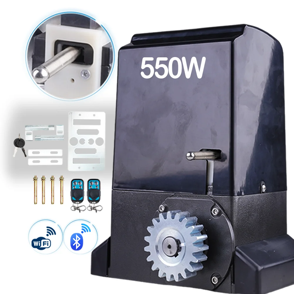 Spring limit switch sliding door motor Sliding gate opener 550w 1200kg 110V or 220V Smart Slide Gate Operator