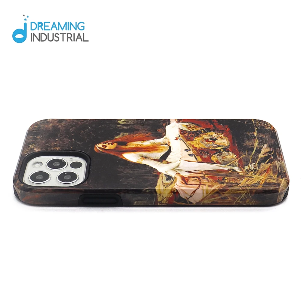 Print on demand 2 in 1 tough case sublimation 3d tough cases  DIY Shockproof Customized 2 in 1 heavy duty cases glossy/ matte
