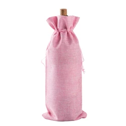 Eco Friendly Pink Corktail Beach Clear Transparent Collapsible Gift Carrier Packaging Organza Wine Bags