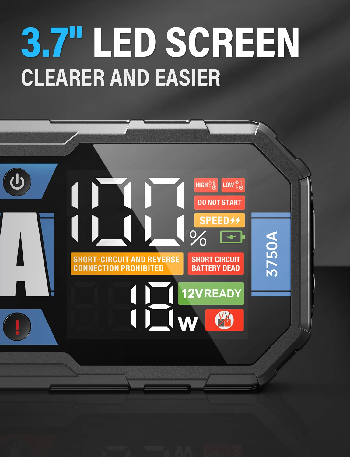 Portable Car Jump Starter Power Bank 3750A 22000mAh Battery Booster Super Capacitor Jumper Starter For Car Starter