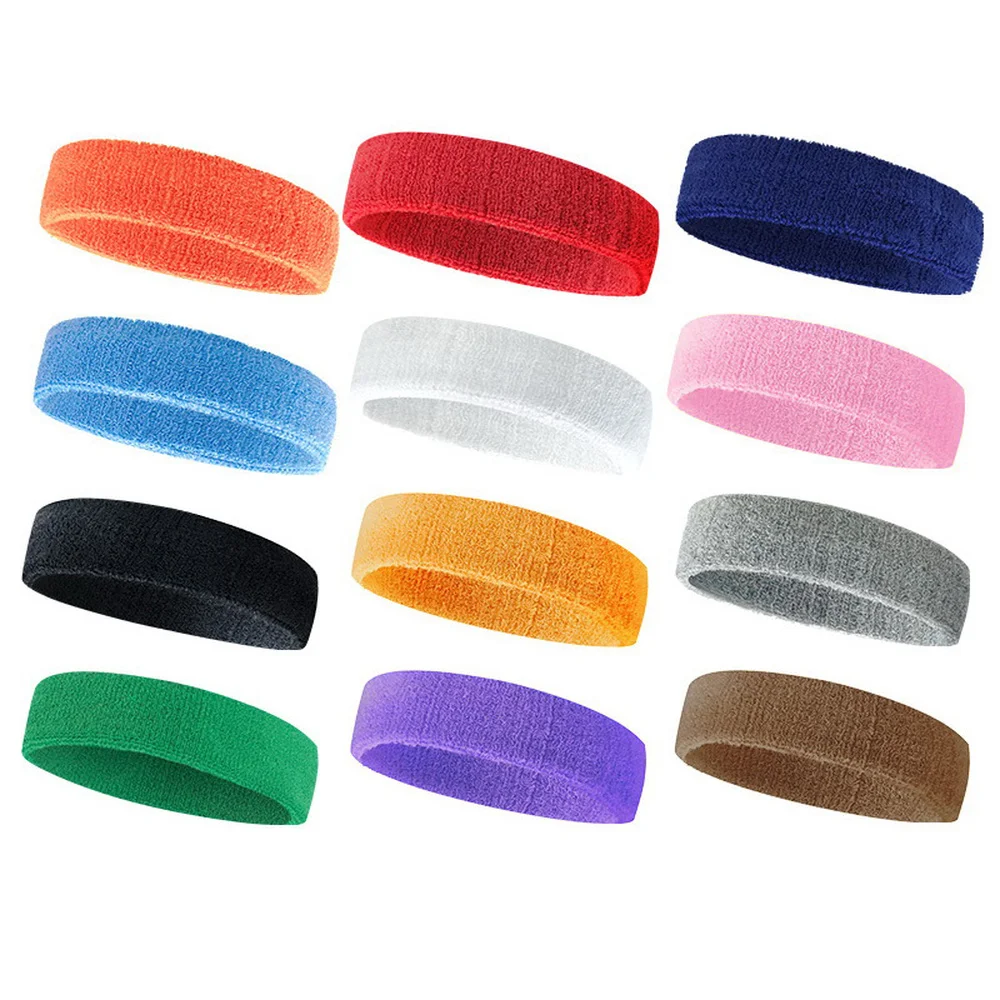 Towel headband Men Sweat Hair Bands Treadmill Forehead Protection Running Fitness Yoga Tenis Overgrip Women Elastic Sweatband
