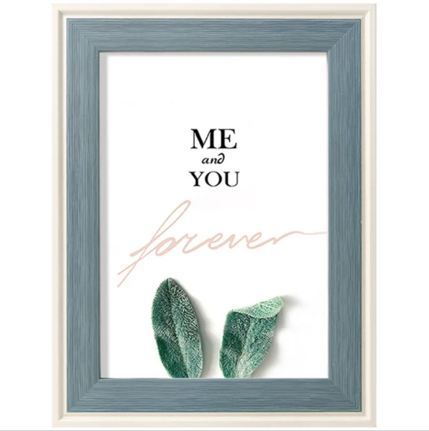 Fashion best selling custom plastic photo frame for home decoration gold metal photo frame