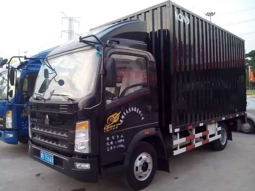 Sino truck HOWO 3Ton light cargo truck box truck for sale