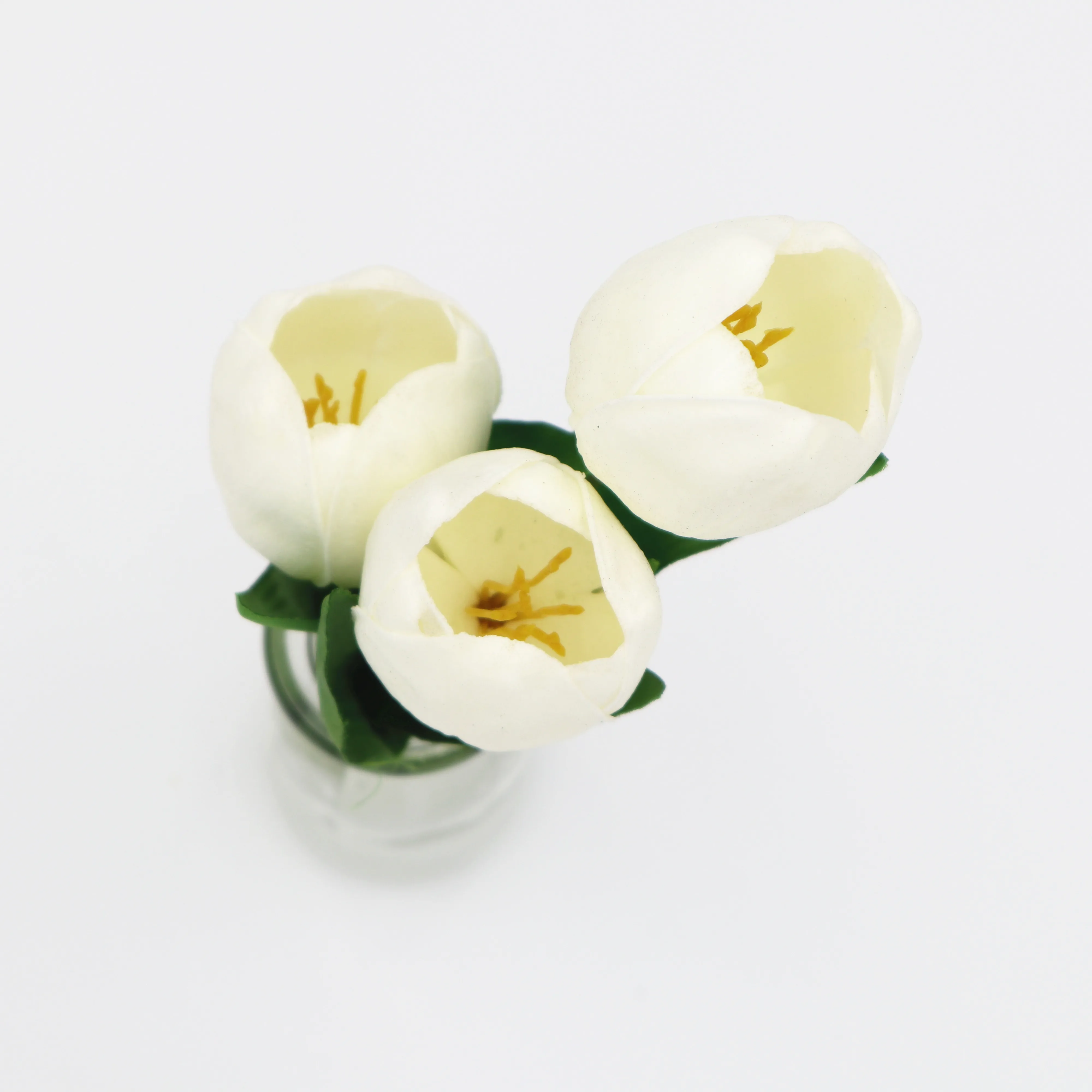 2024 Artificial High Quality Simulation Bunch Flowers Decoration Latex Real Touch White Artificial Tulip Flower Fack Water