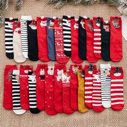 2021 Women Christmas socks Winter Warm Christmas Gifts Stereo Socks Soft Cotton Cute Santa Claus Deer Sock