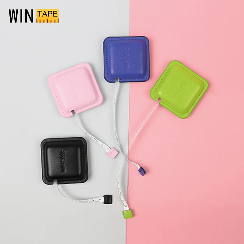 Wholesale Mini Fashion Portable Promotional Gift PU Leather Tape Measure Body Customized Profesional Sewing Fabric Tape Measure