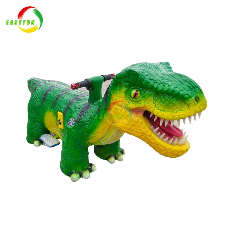 Amusement Playground Coin Operation Children Kids Racing Game Cartoon Dinosaur Battery Ride Car