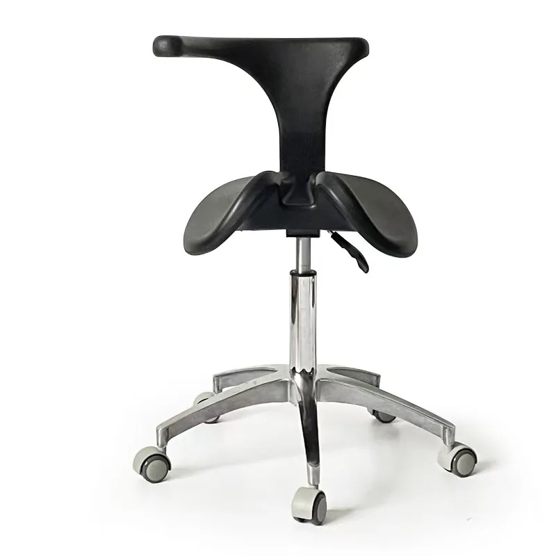 Economic Dental Chair Aluminum Alloy Black Color Medical Electric Dentist Saddle Seat Assistant Stool Clinics Made Plastic Metal