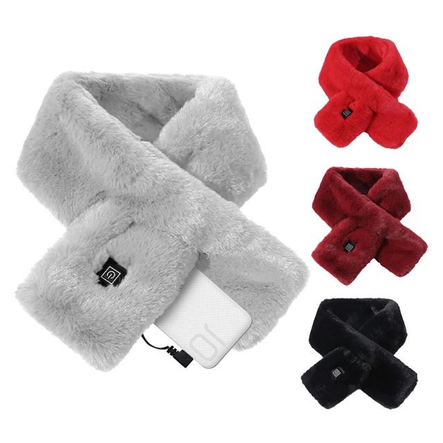 Soft Heating Scarf for Men Women USB Powered electric Heated Scarf Heated Neck Wrap Washable Shawl Soft Warm Neck