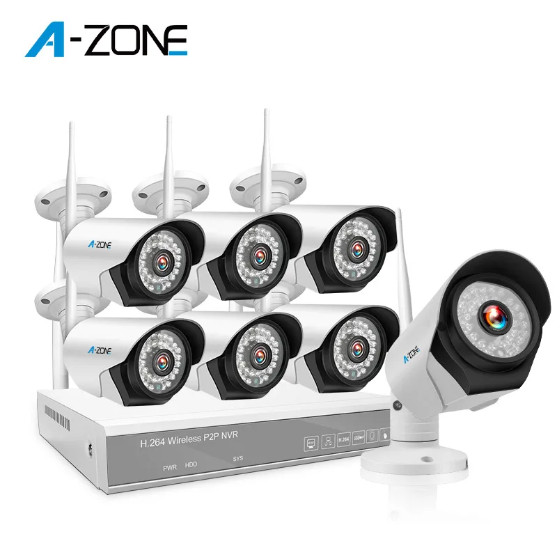 Оптовая продажа 720P 8Ch Wi-Fi ip-камеры системы 8 канальный беспроводной Nvr