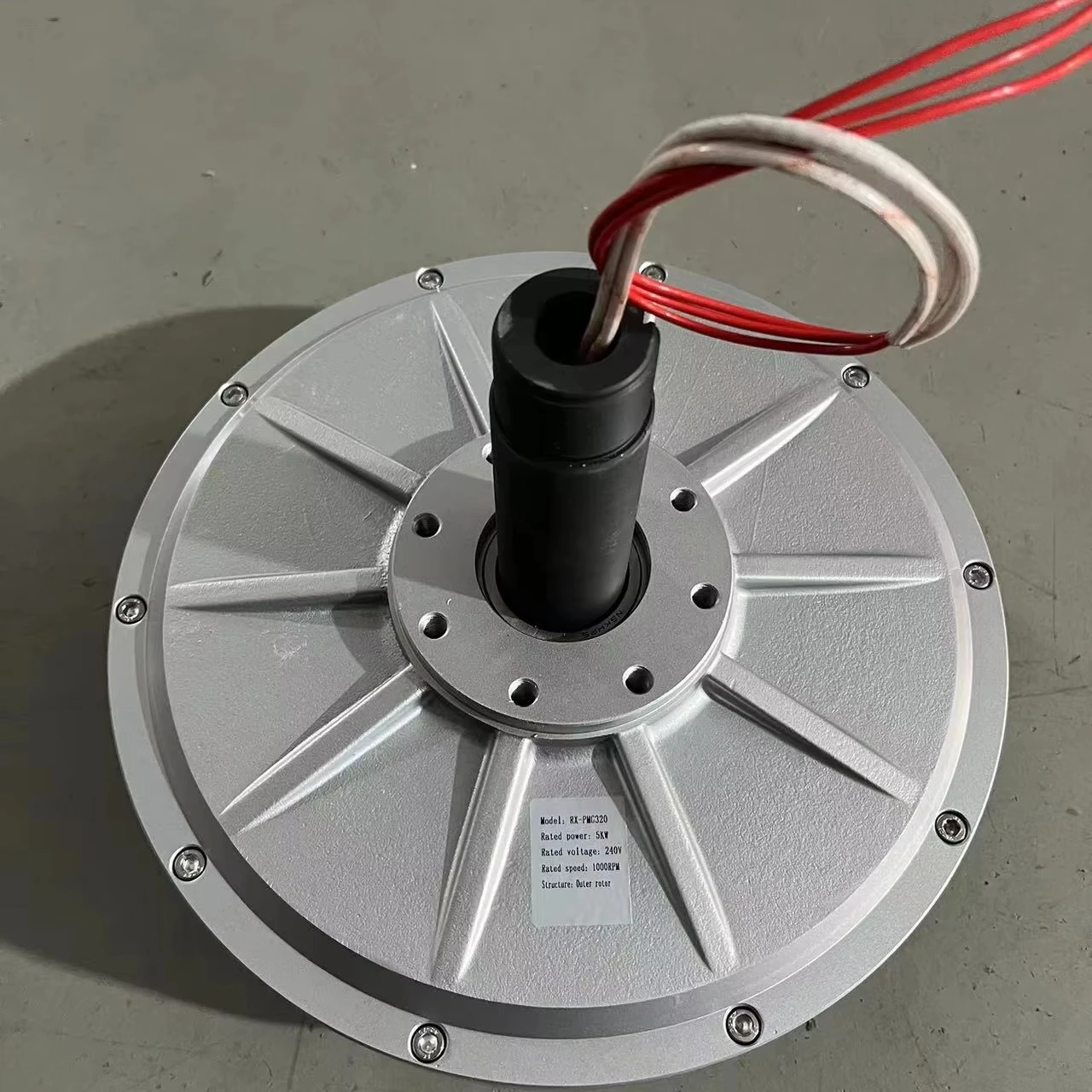 Axial Flux Three Phase Coreless Permanent Magnet Generator 5KW High RPM 220V 380V For VAWT