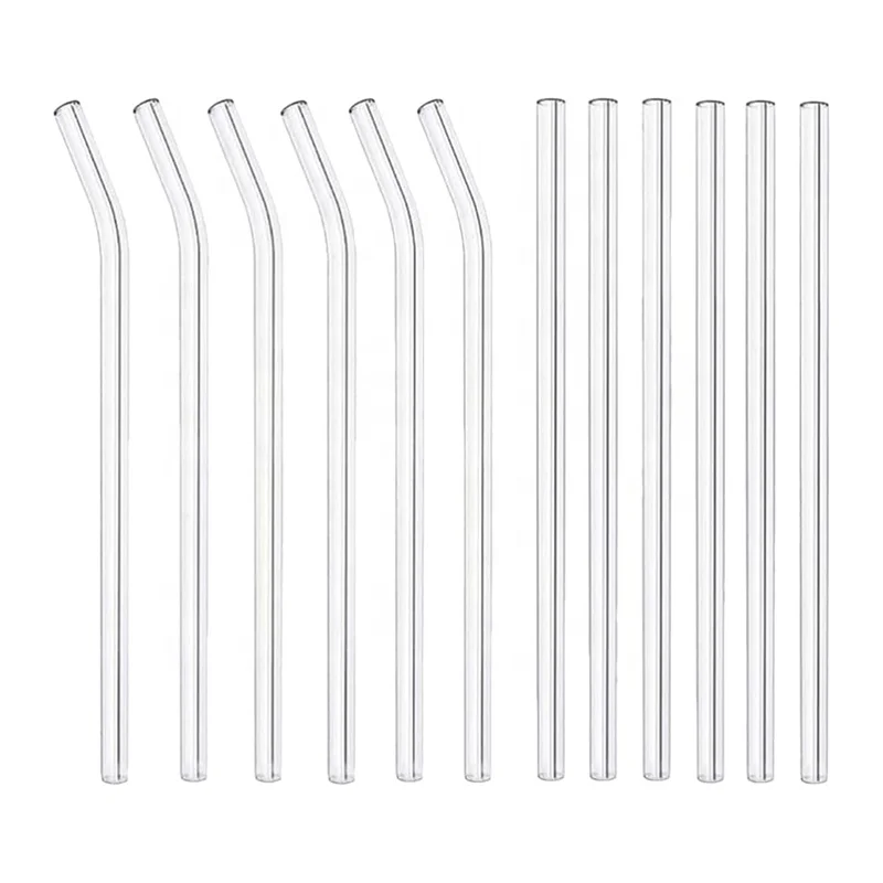 Боросиликатные стеклянные соломинки аксессуары для бара термостойкие питья многоразовые горячего и холодного напитка