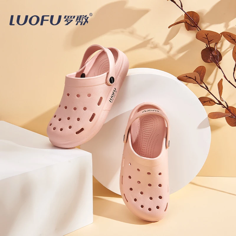 Садовые тапочки luofu из ЭВА модные Нескользящие уличные дышащие водонепроницаемые сандалии и садовая