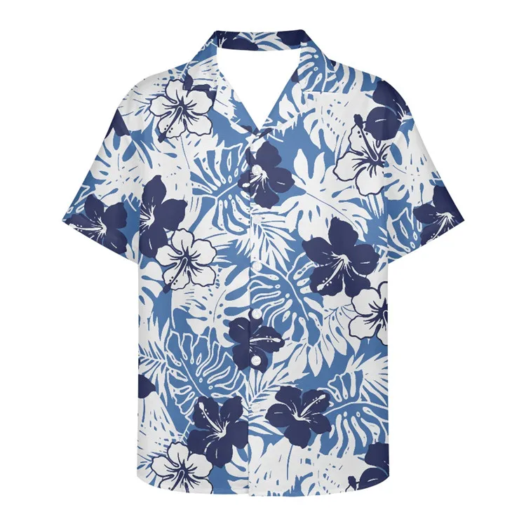 2022 Customised Men T-Shirts For Summer Short Sleeve Shirt Men Polynesian Tribal Floral Prints Shirt 2XS TO 5XL