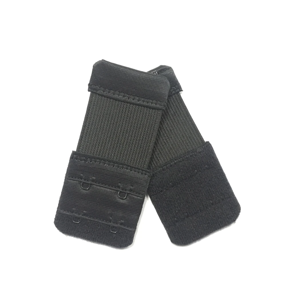 Manufacturer supply Low Price Underwear Accessories Bra Hook And Eye Tape Elastic Extender 2 rows 2 hook
