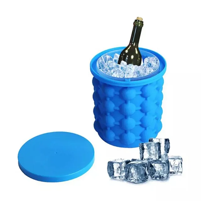 Hot Sale Portable Save Space Chiller Silicone Ice Maker Bucket Fast Cold Ice Bucket  Ice Ball Maker
